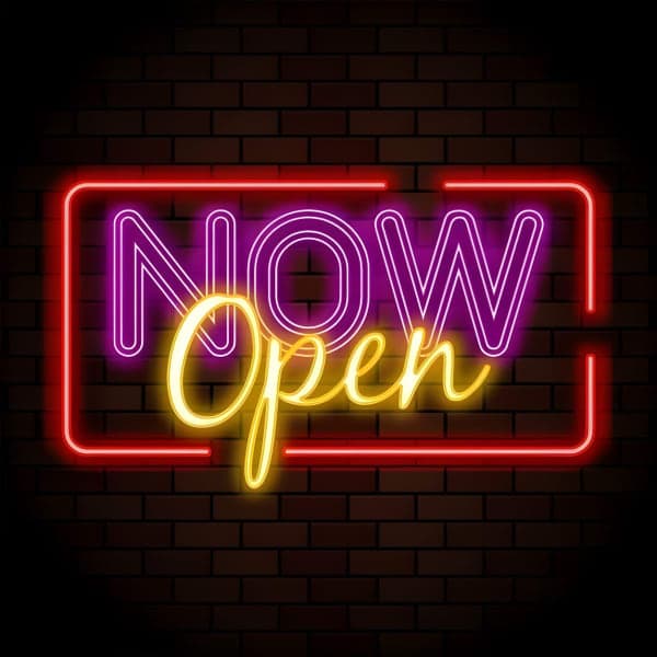Now Open Neon Tabela